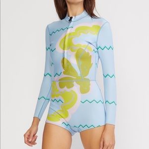 Cynthia Rowley Byron Wetsuit Light Blue Multi M